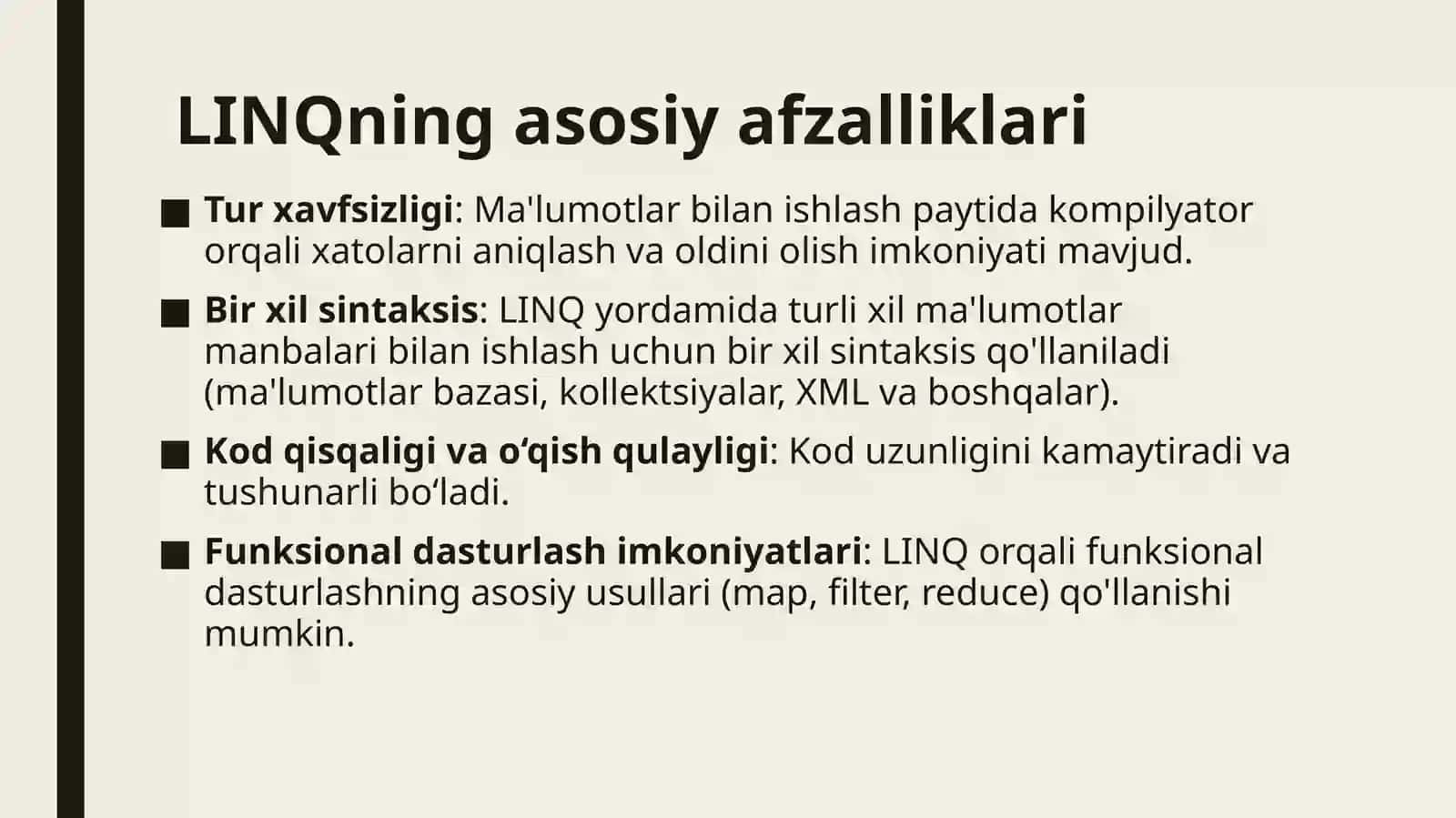 LINQ (Language Integrated Query) 4