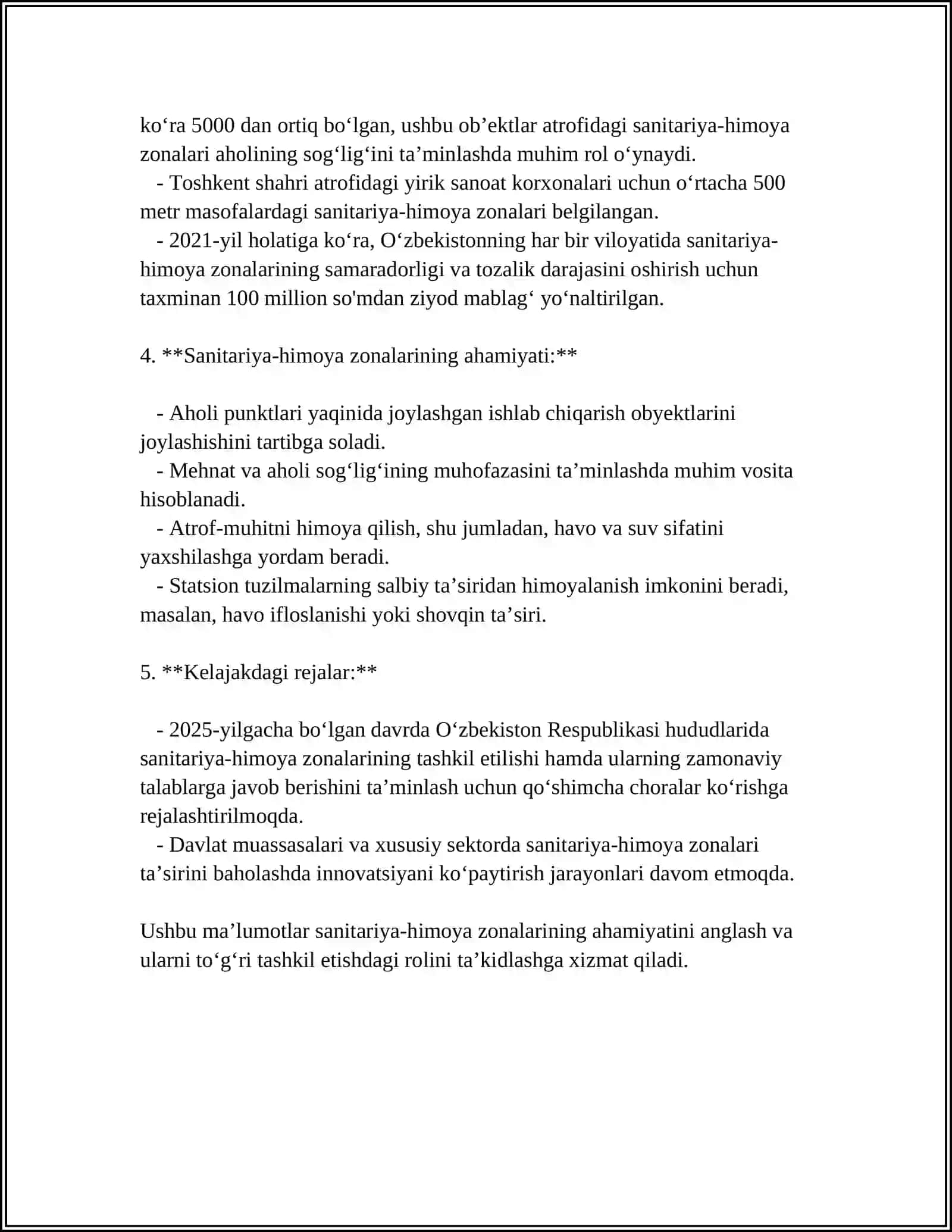 KORXONALAR NI SANITARIYA JIHATDAN SINFLANISHI VA SANITAR ZONALARI 4