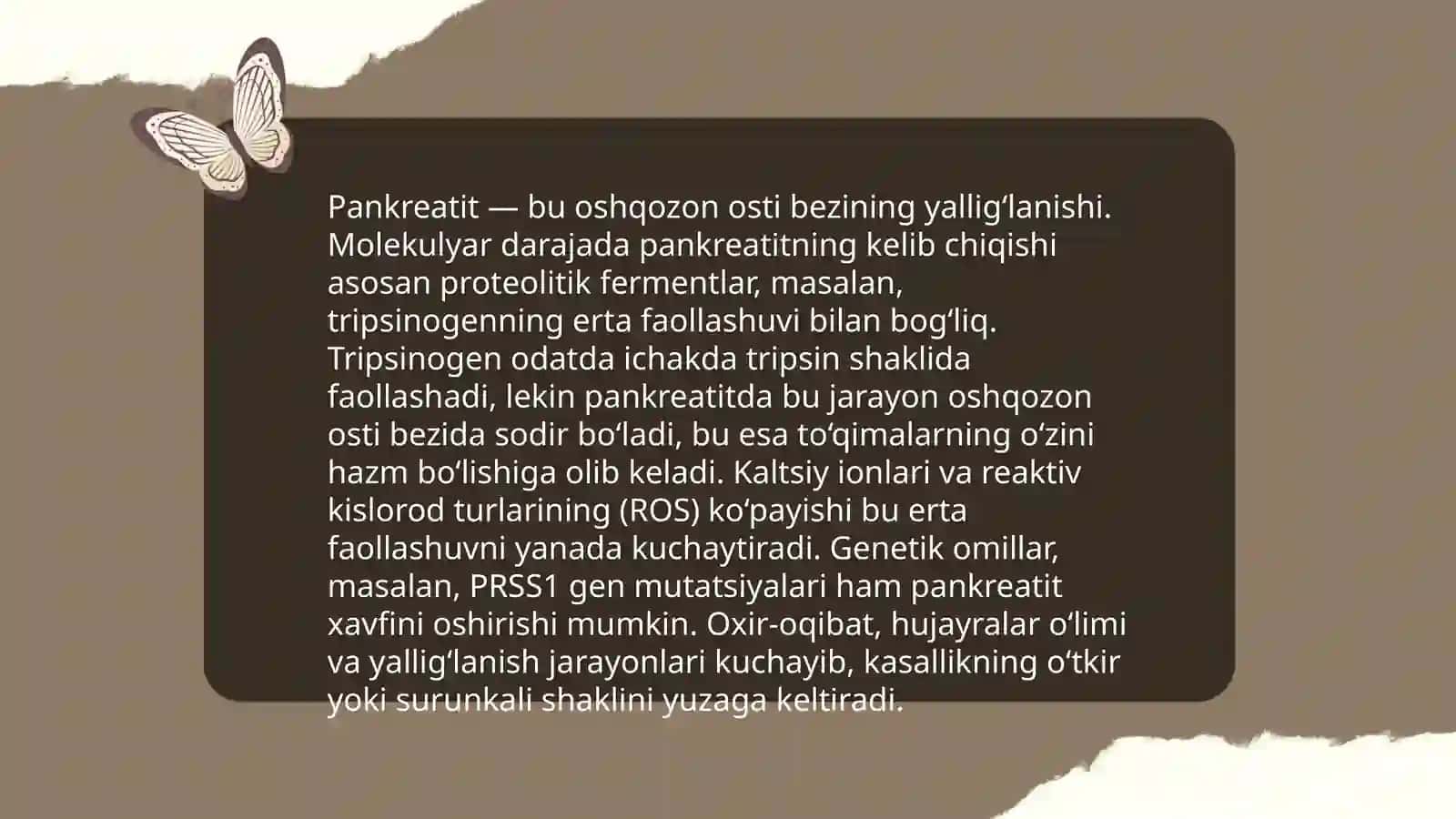 O'skir pankreatit kelib chiqishi va davolashning biokimyoviy asoslari 4