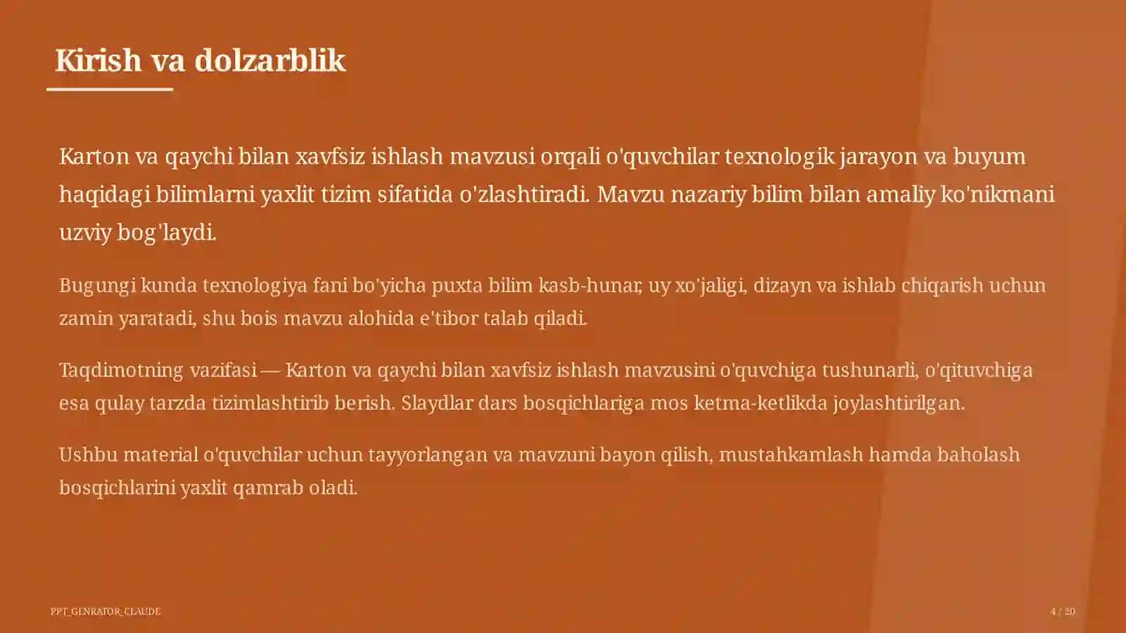 Karton va qaychi bilan xavfsiz ishlash (2-sinf) 4