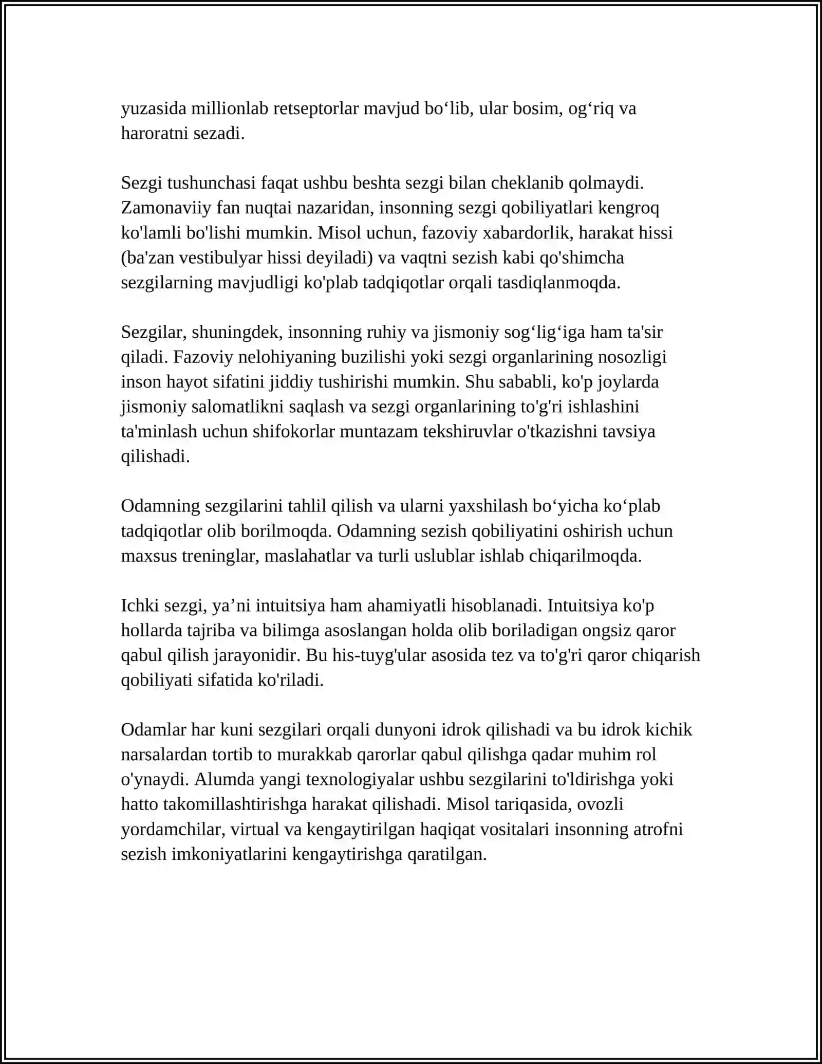 SEZGI VA IDROKNI O’RGANISH NAZARIYALARI 4