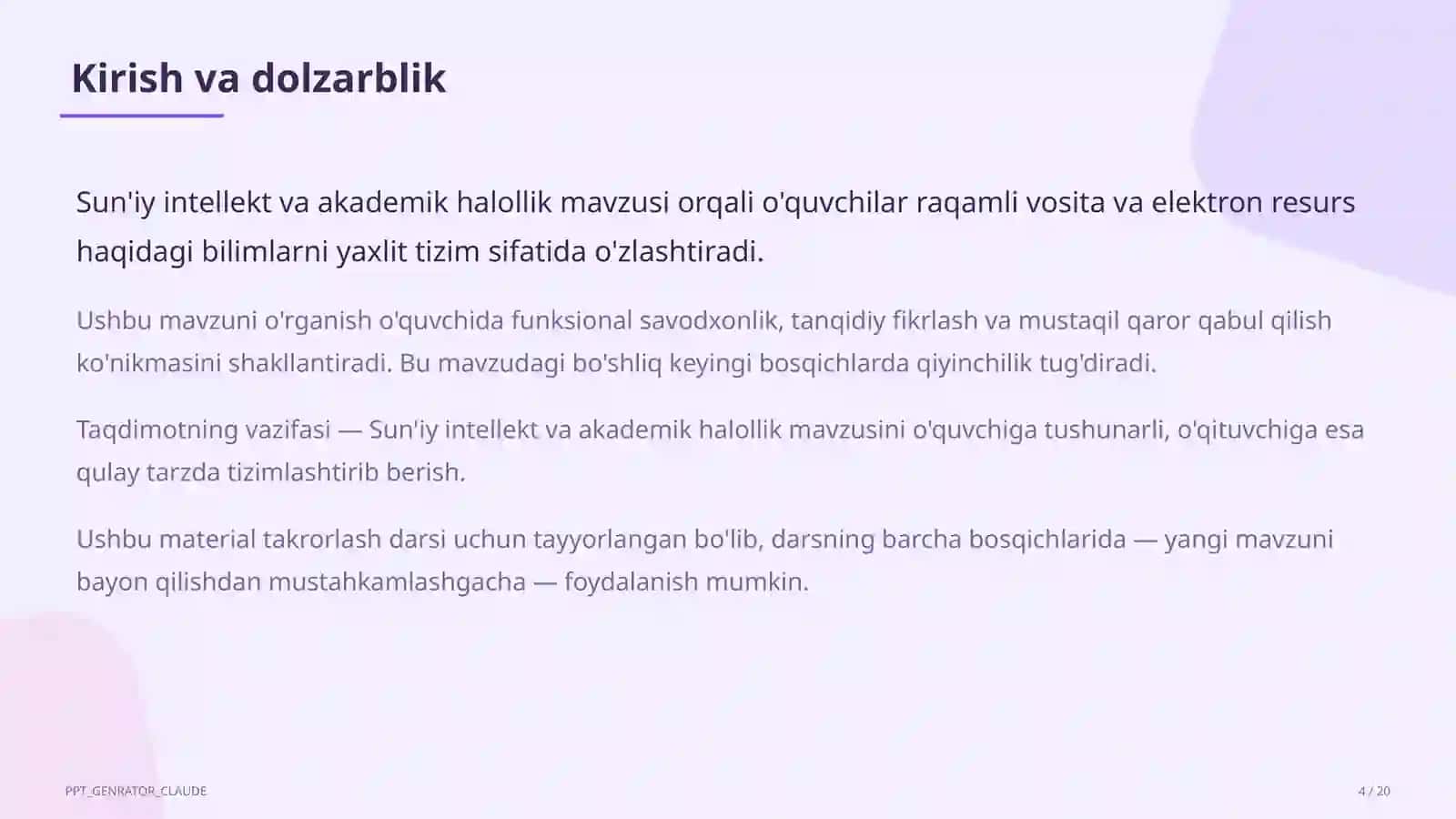 Sun'iy intellekt va akademik halollik 4