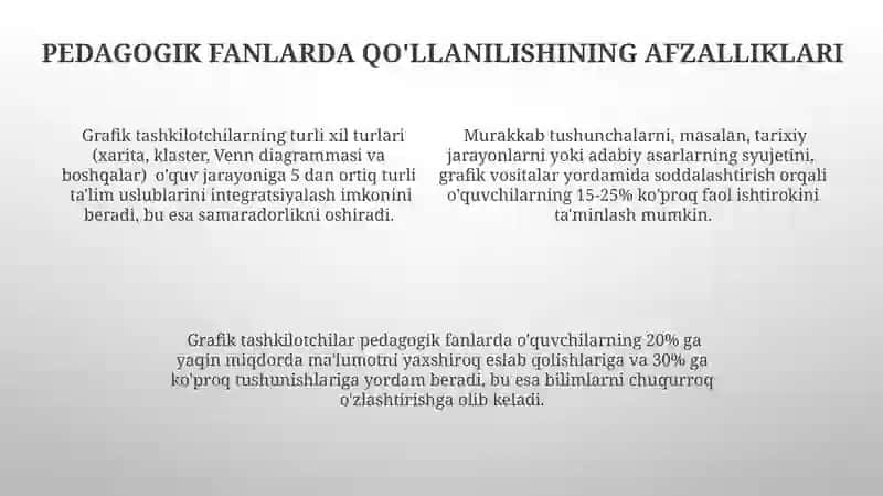 Pedagogika fanlarini òqitishda grafik organayzerlarning òrni 4
