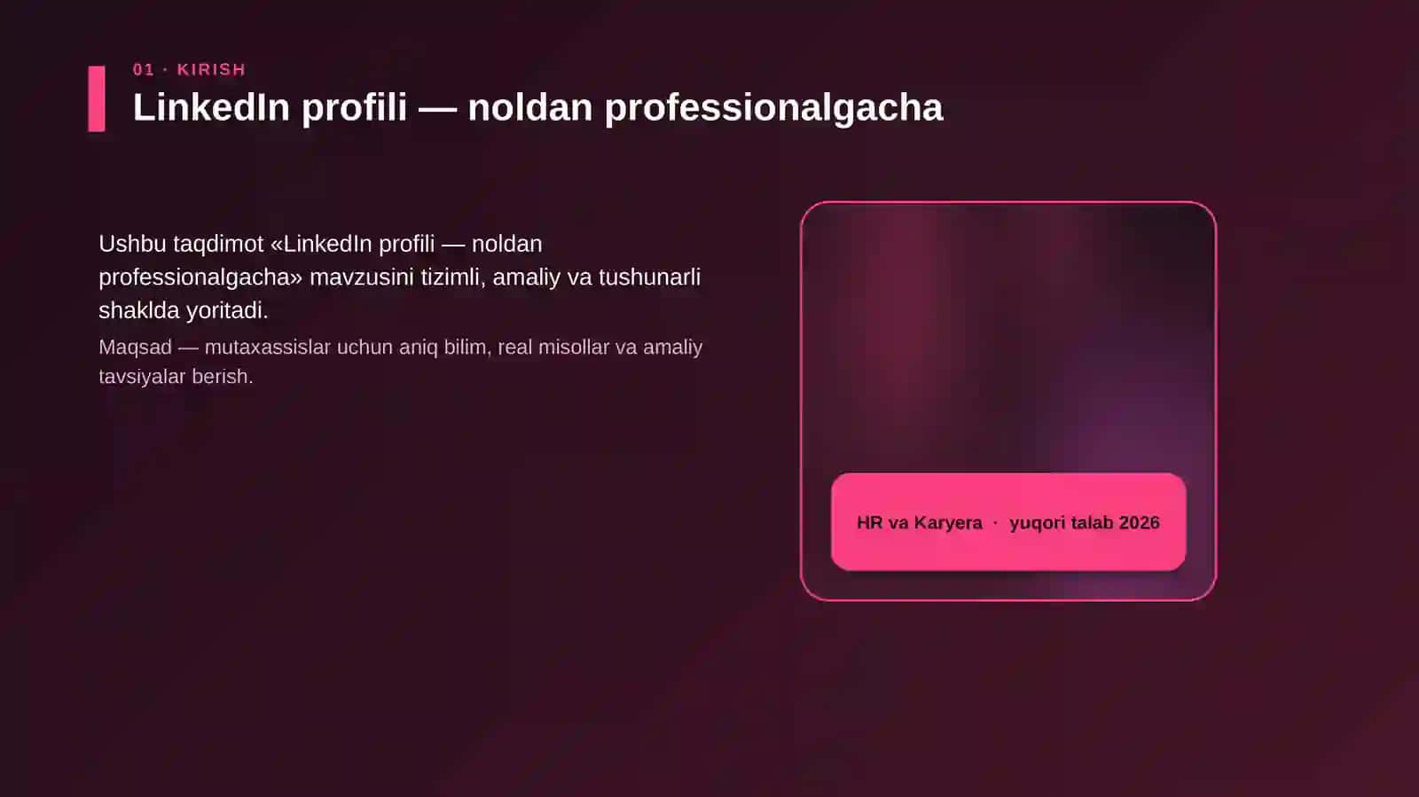 LinkedIn profili — noldan professionalgacha 4