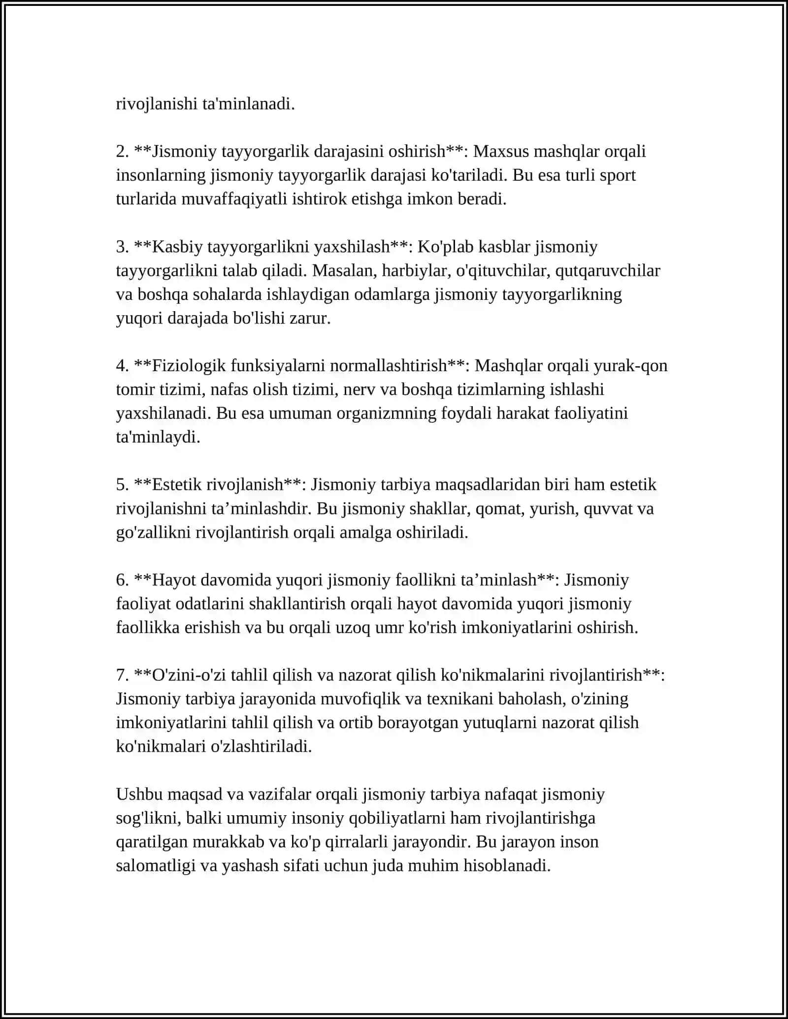 Jismoniy Tarbiya Maqsad va Vazifalari 4