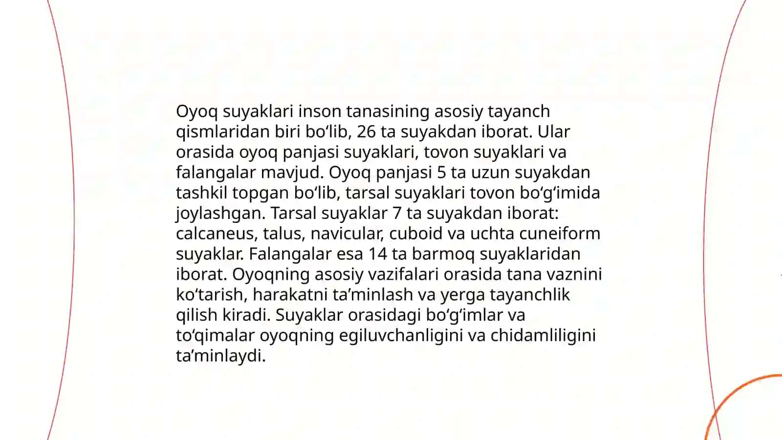 Qoʻl,oyoq,panja sklet suyaklarining tuzilishi 4