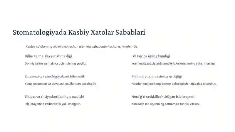 Zamonaviy Stomatologiyada Kasbiy Xatoliklarga Javobgarlik 4