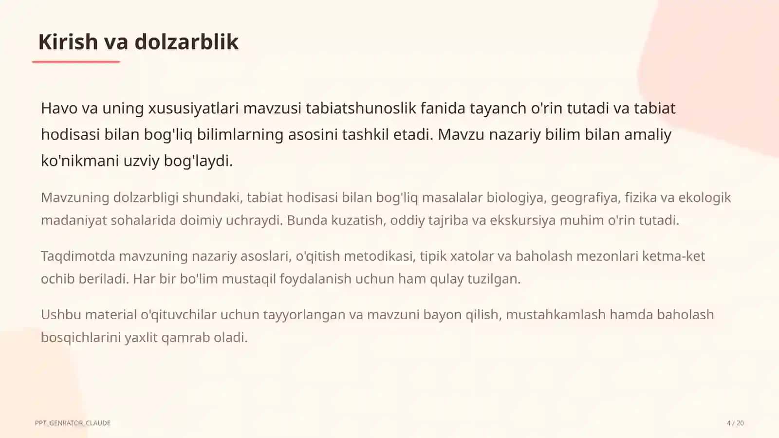 Havo va uning xususiyatlari (2-sinf) 4