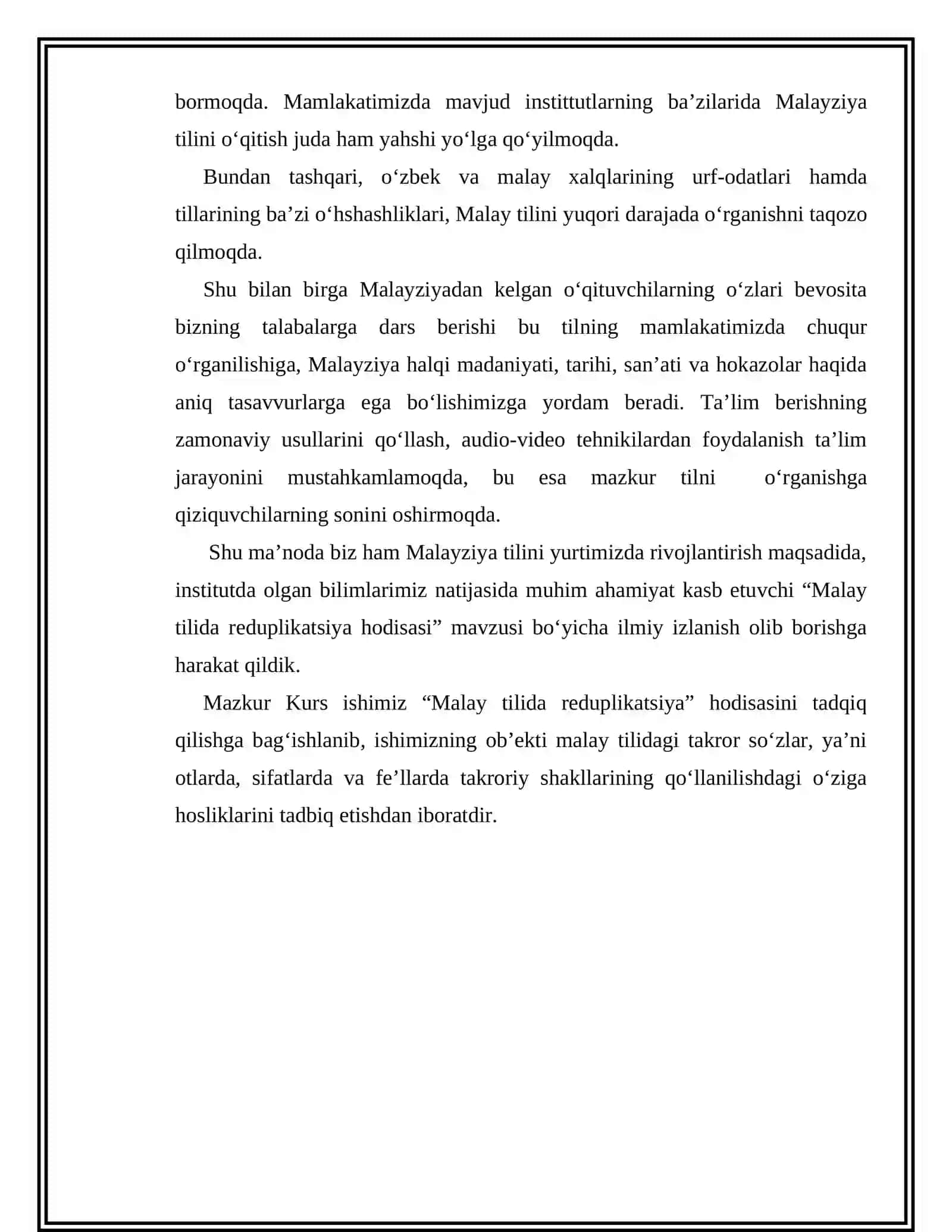 MALAY TILIDA REDUPLIKATSIYA 4