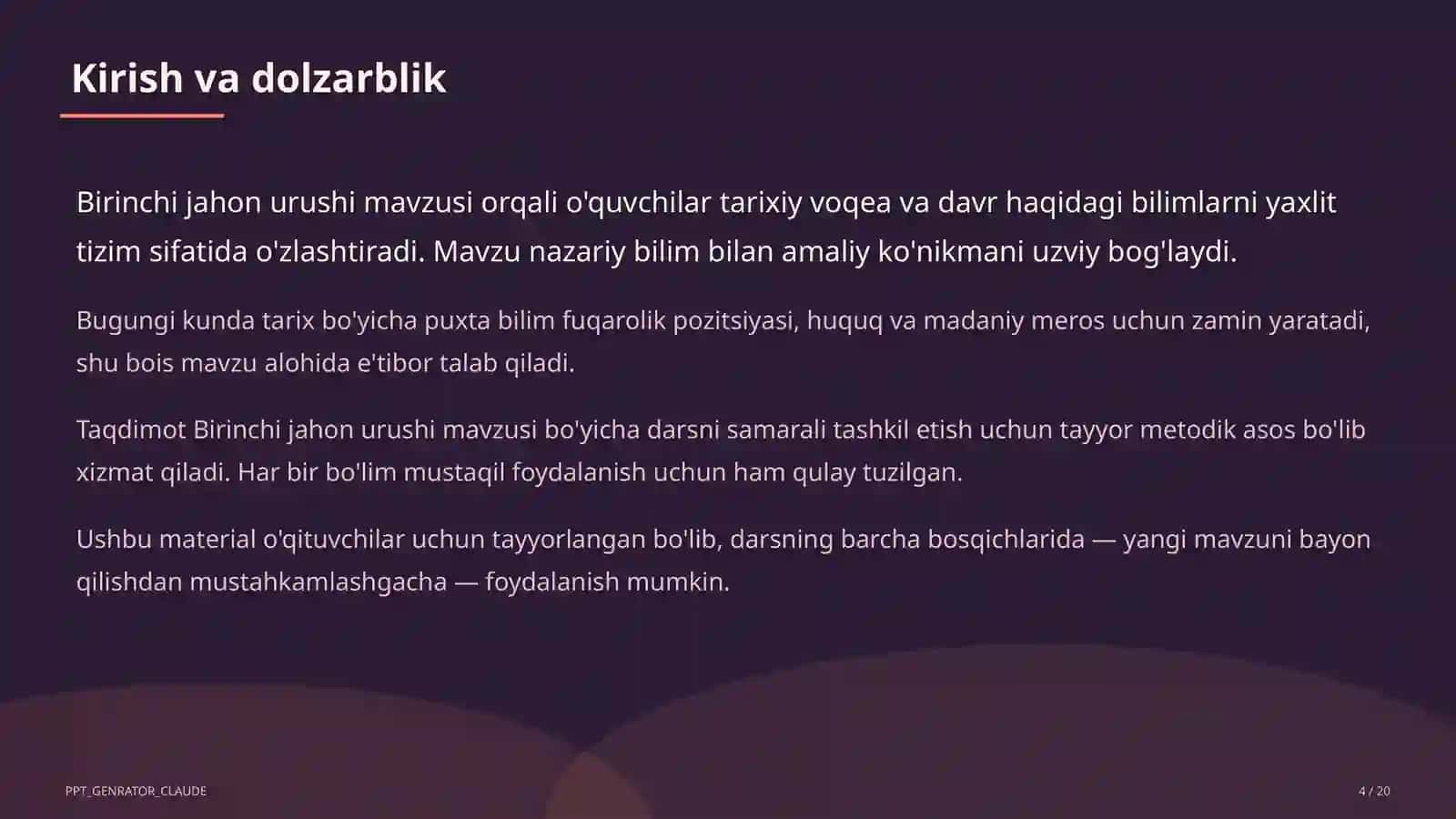 Birinchi jahon urushi (9-sinf) 4