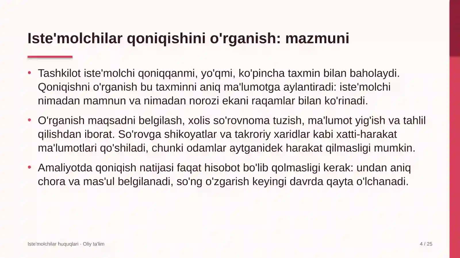 chinni fayans sanoatida iste'molchilar qoniqishini o'rganish 5343 4