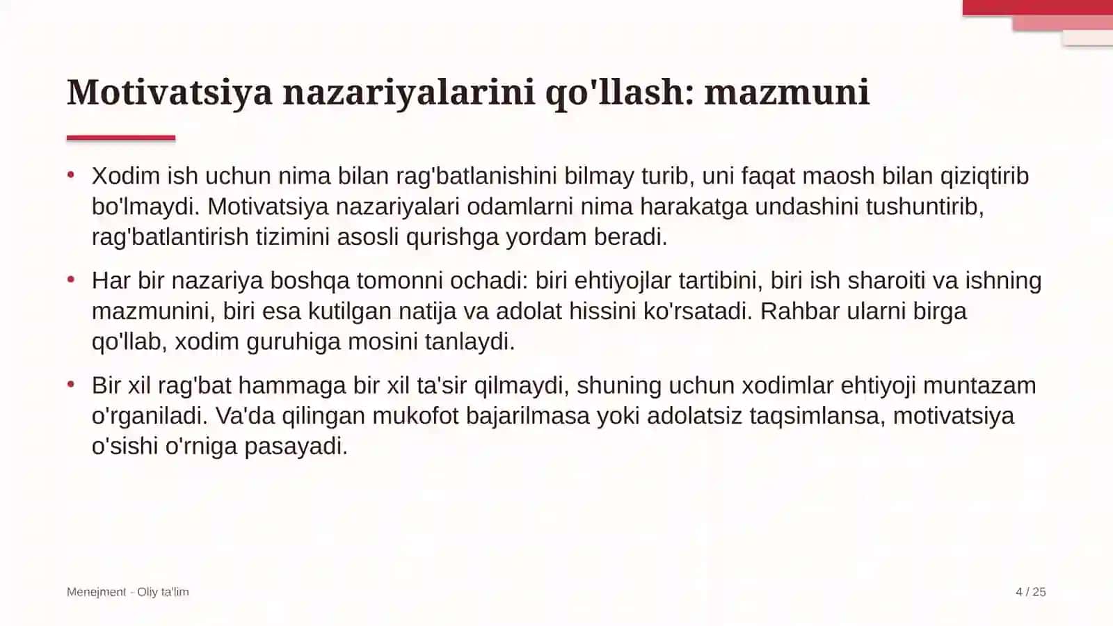 mol bozorlarida motivatsiya nazariyalarini qo'llash 6207 4