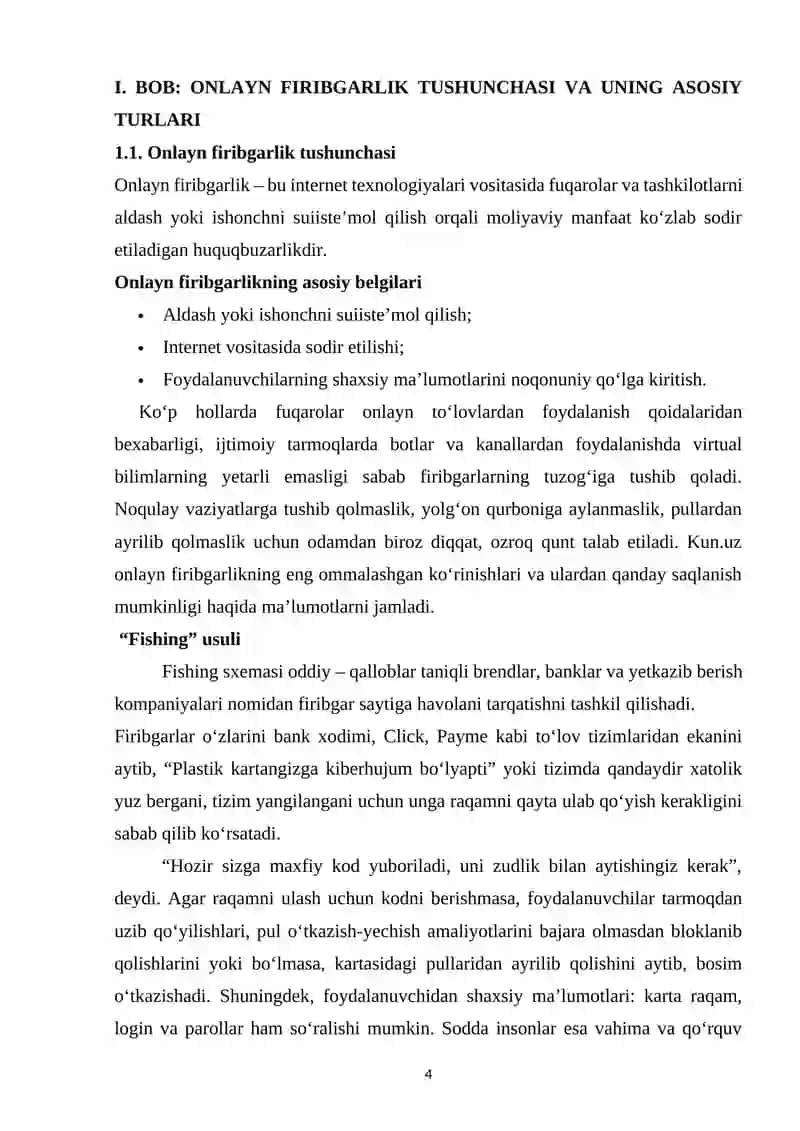 ONLAYN FIRIBGARLIKNING JINOIY-HUQUQIY KVALIFIKATSIYASI MASALALARI 4