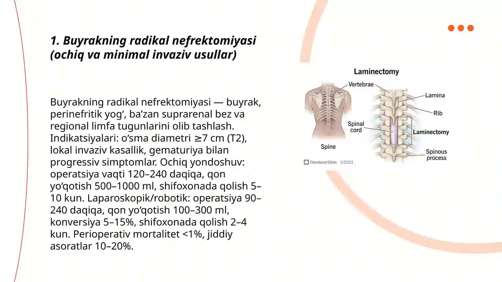 Umurtapog'onasi organiyaning tug'manug'sonlari operativ davolash usullari 4