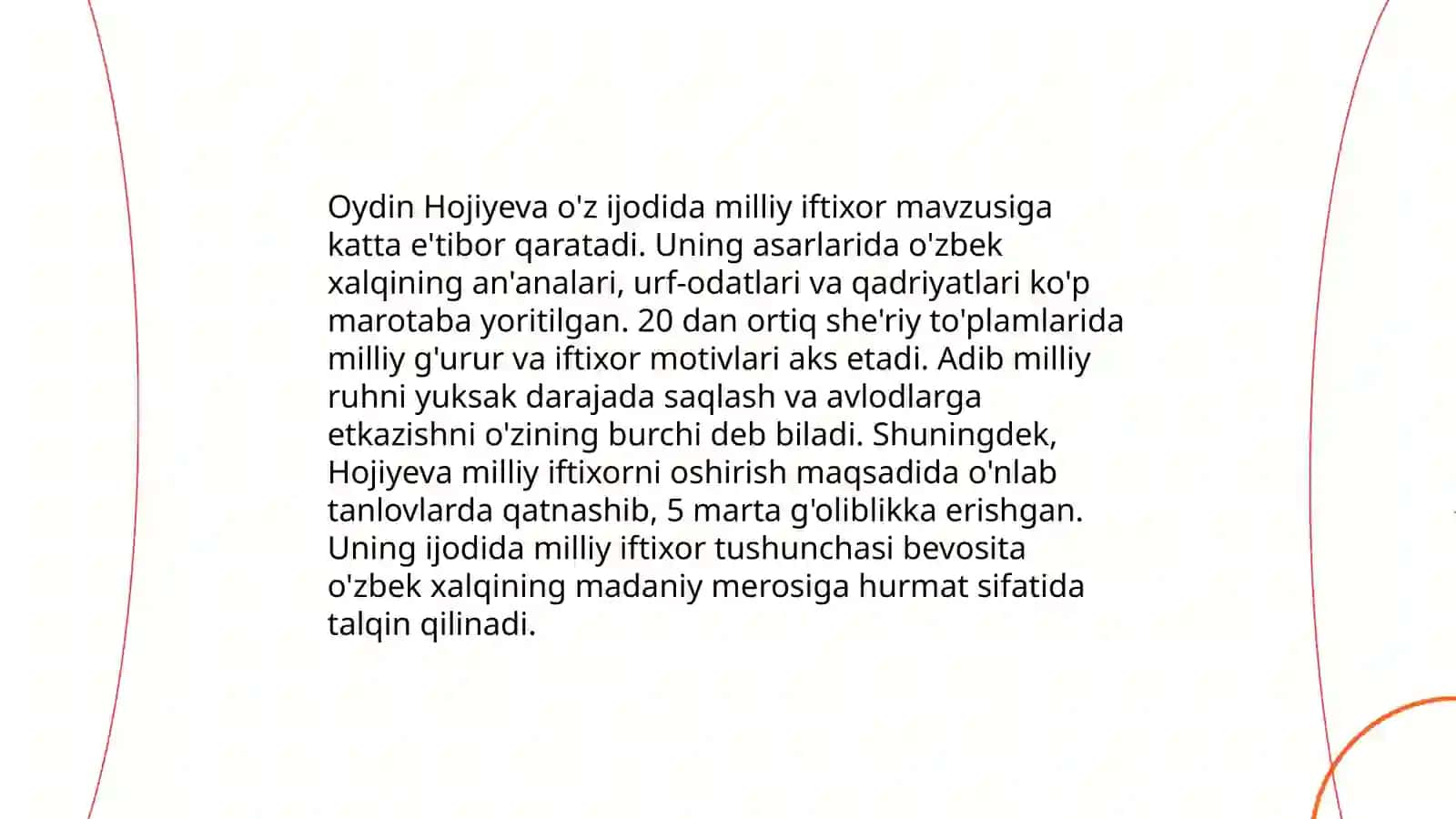 Oydin Hojiyeva she'riyatida istiqlol madhi 4