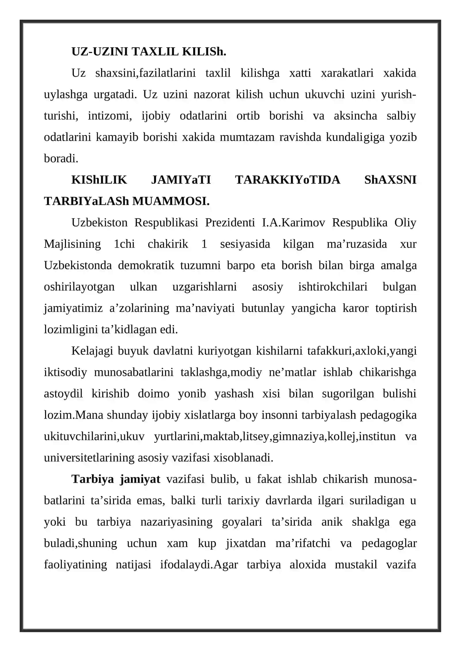 O'quvchi shaxsi-tarbiyasi 4