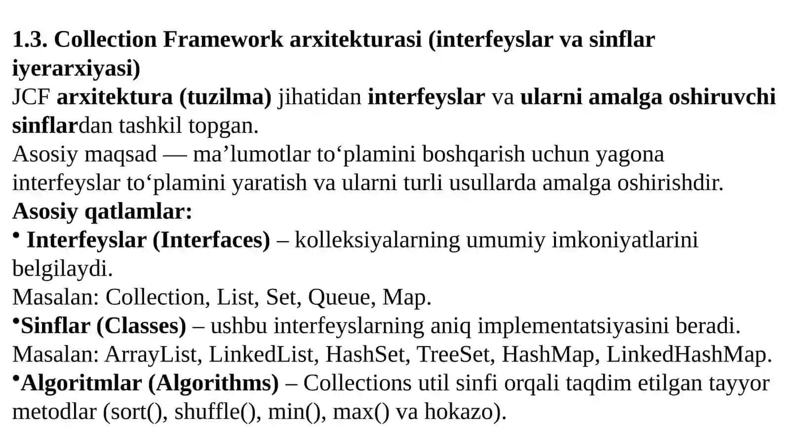 9-Java: Kolleksiyalar va ularning turlari 4