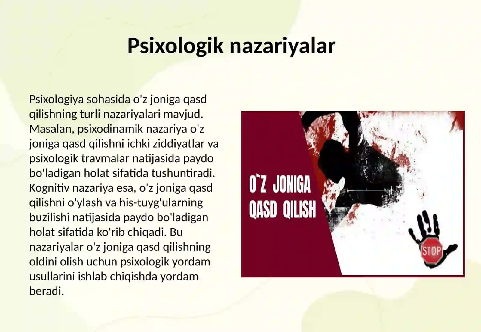 E.Shnagmanning o'z joniga qasd qilish nazariyasi va tipologiyasi 4