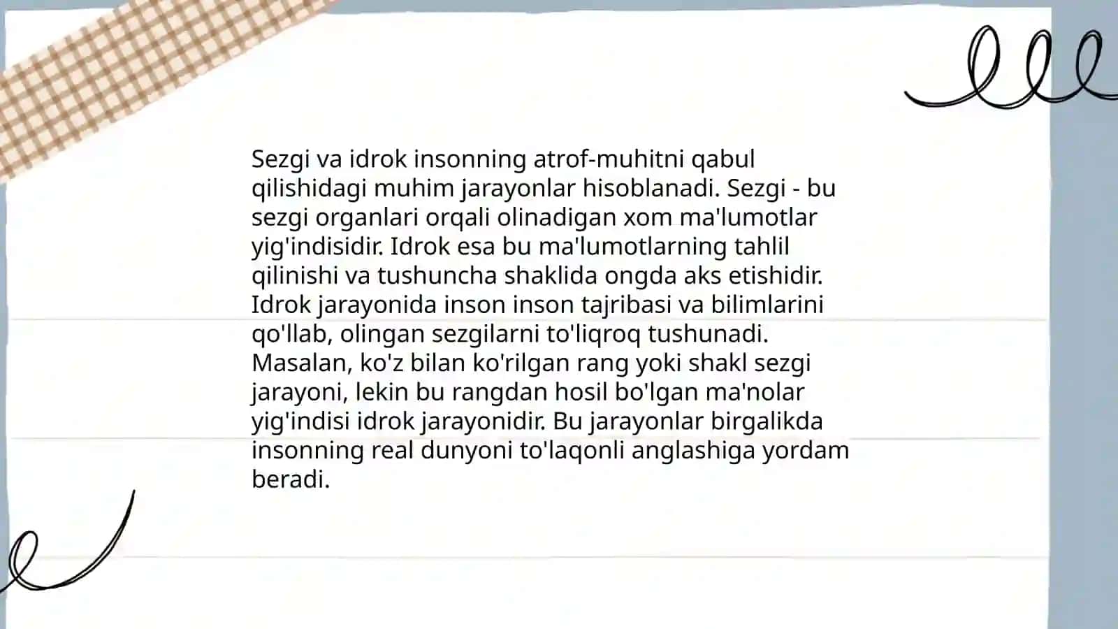 Psixologiya fanida sezgi nazariyalari 4