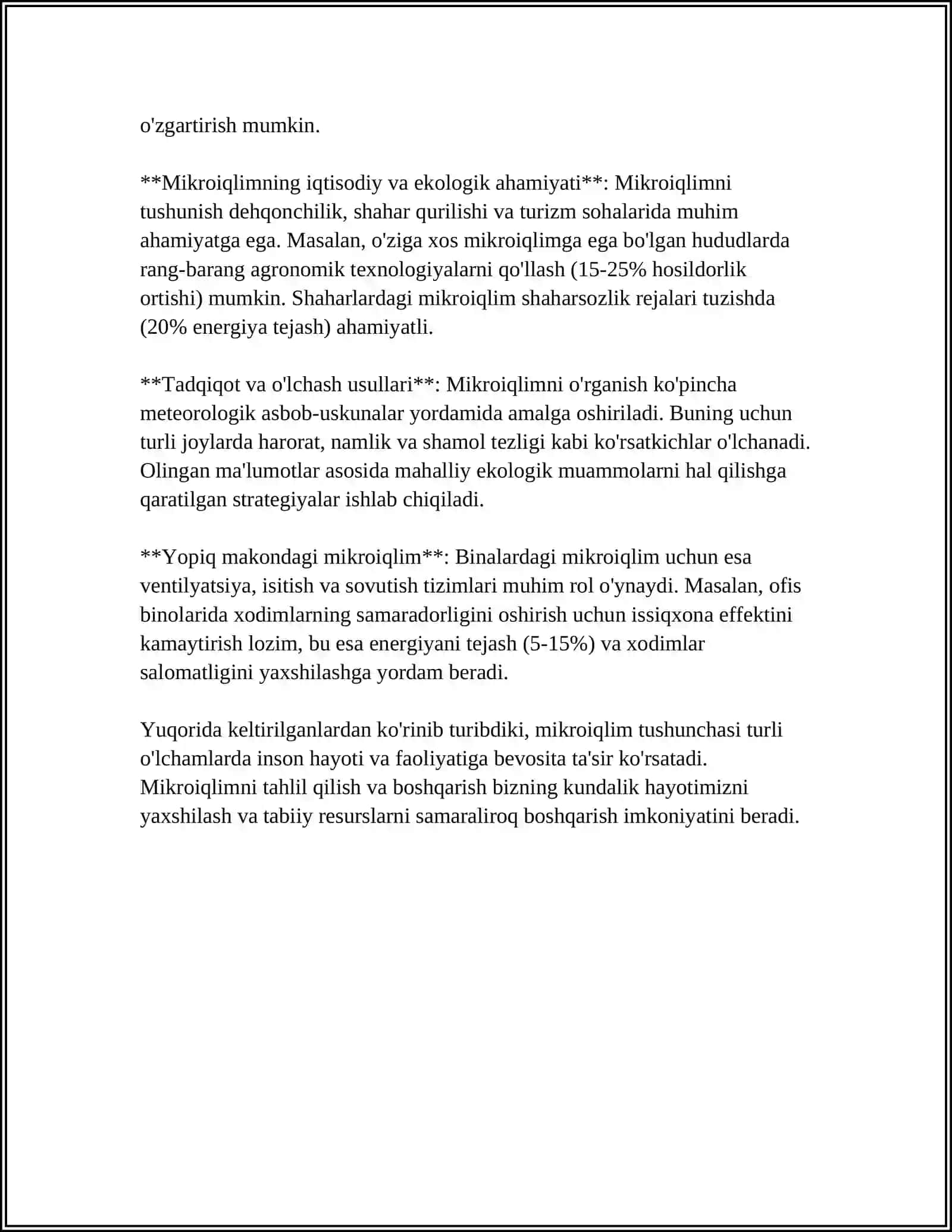 Mikroiqlim Tushunchasi 4