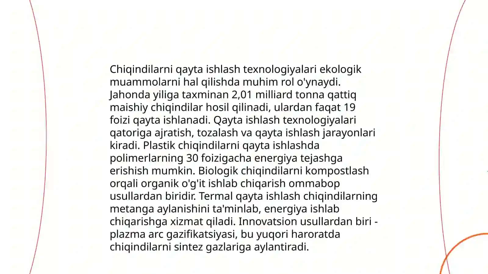 Qattiq maishiy chiqindilar, ularni qayta ishlash va ko'mish muammolari 4