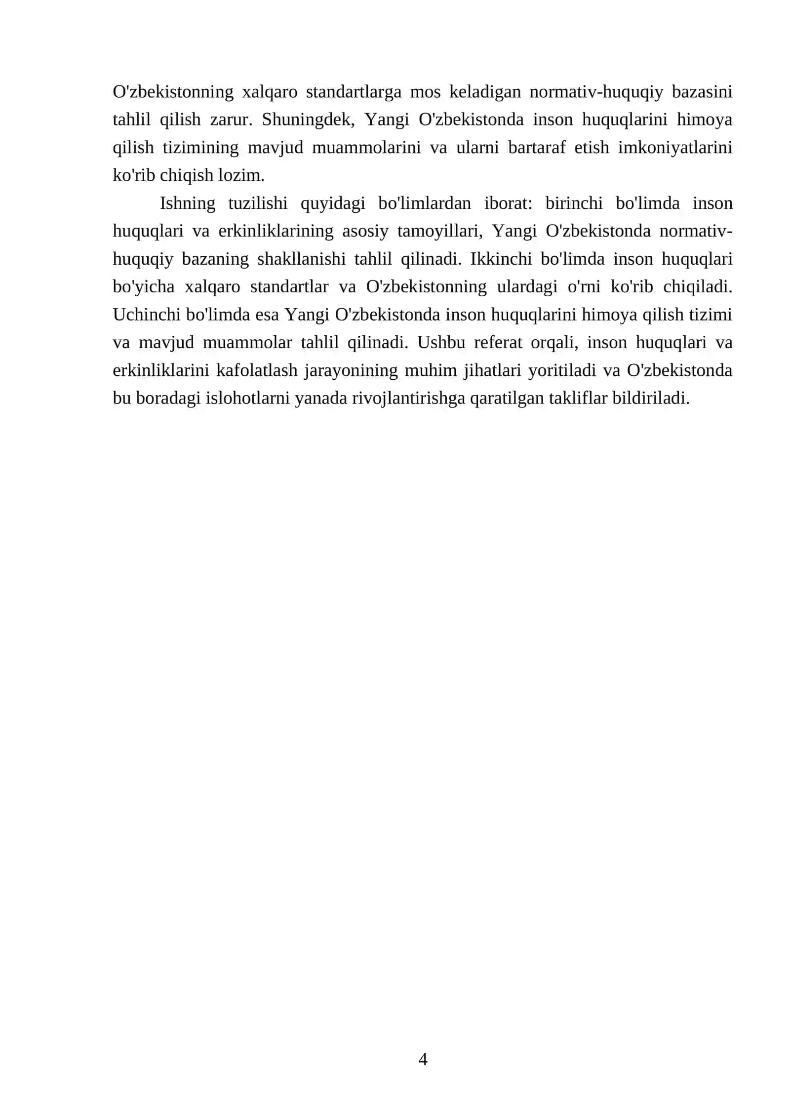 Yangi O'zbekistonda inson haq huqulari va erkinligi kafolatining yaratilishi 4