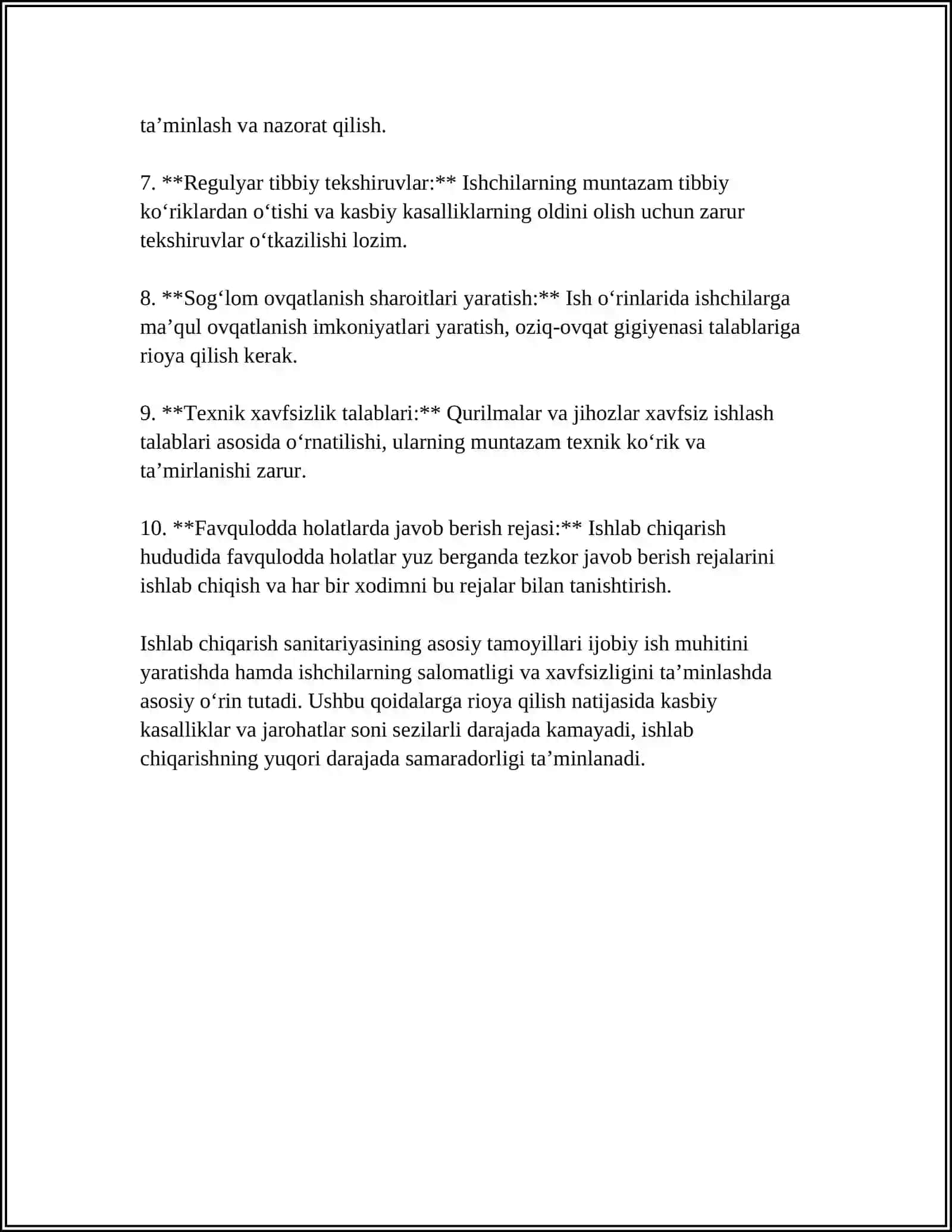 SANOAT KORXONALARDA ISHLAB CHIQARISH SANITARIYASI VA GIGIENASI 4