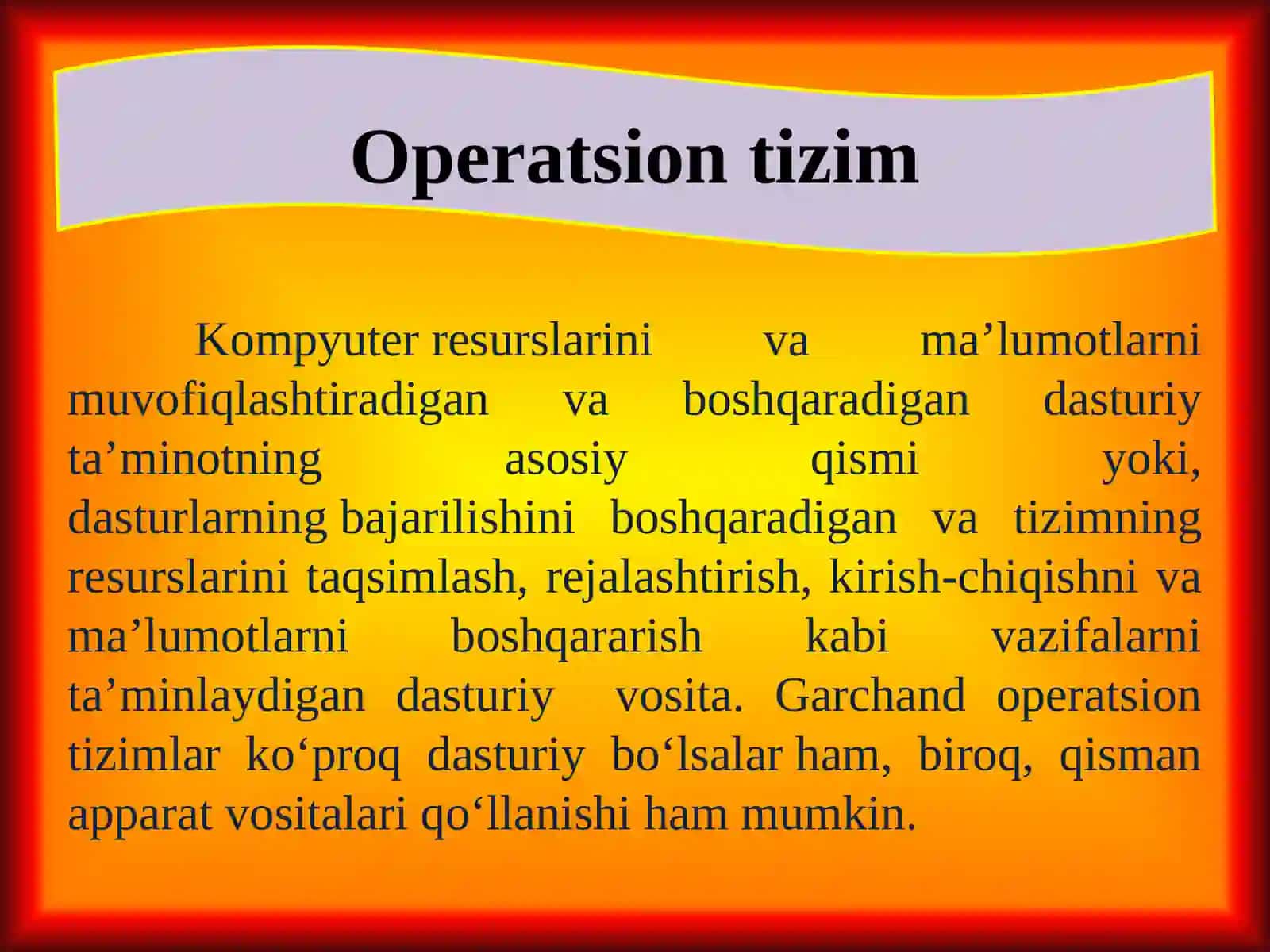 Operatsion tizimlar 4