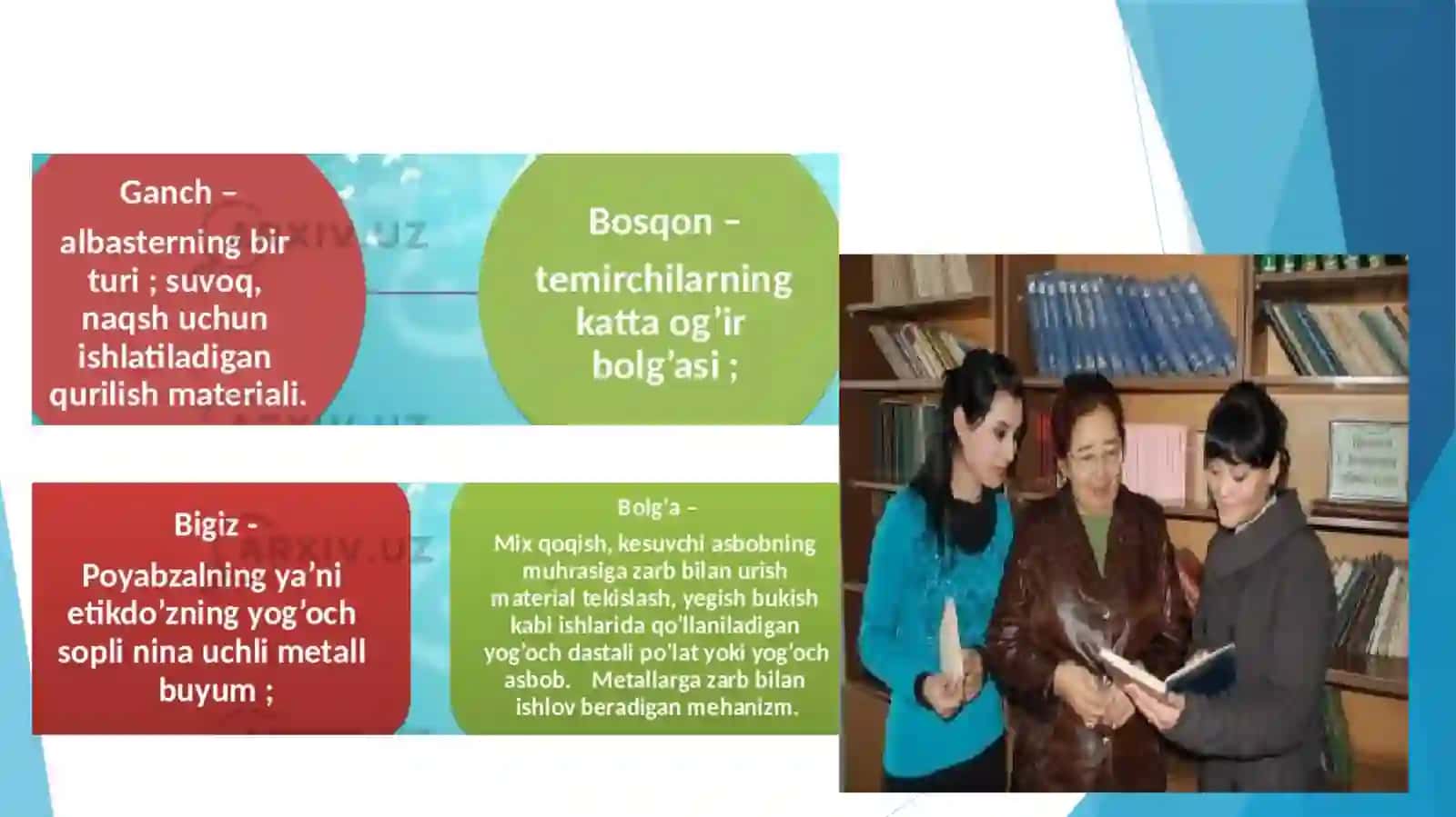Kasbiy sohabo'yicha atamavaso'zlarning lug'atini tuzish 4