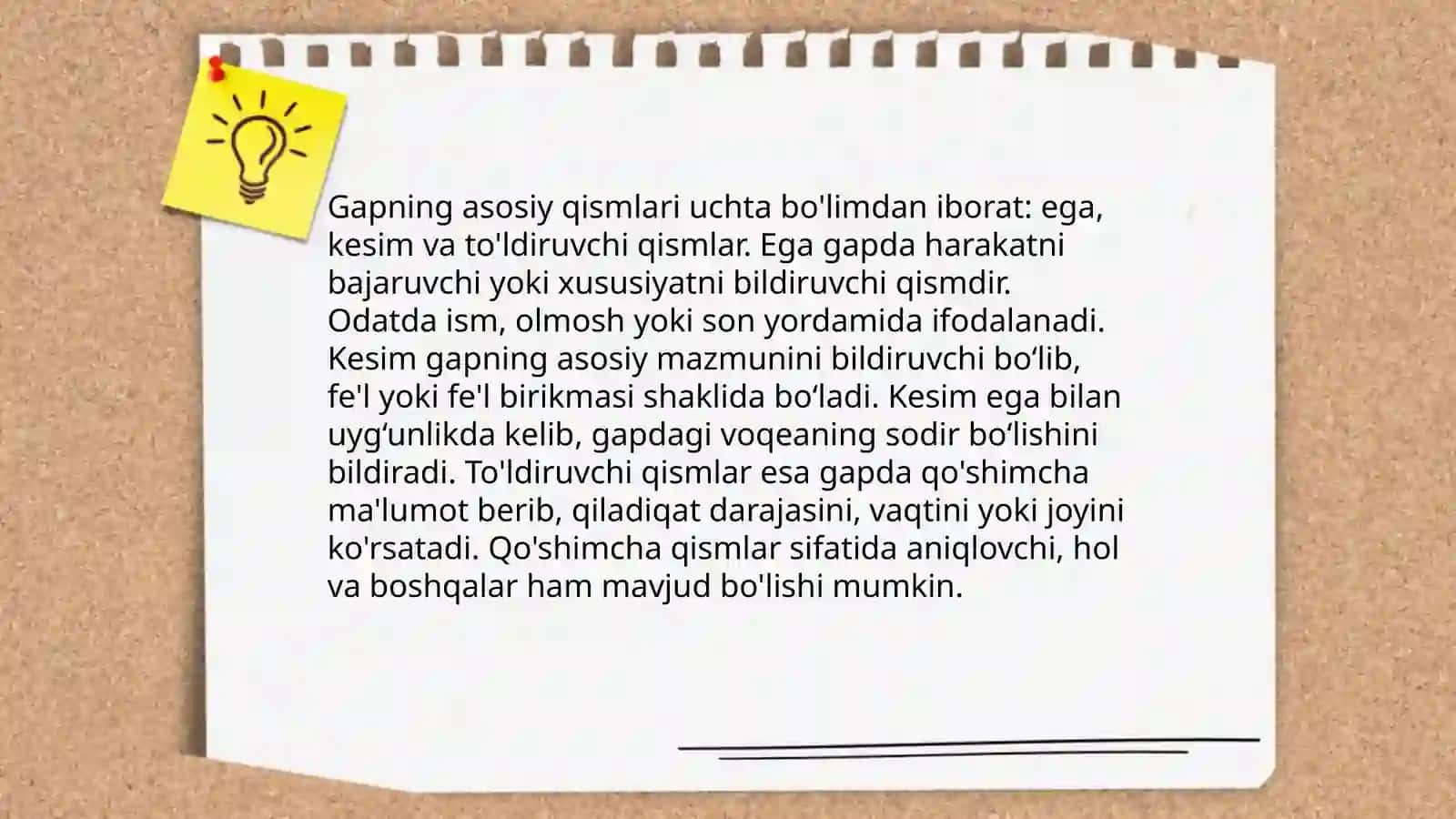 Gapning asosiy tushunchasi 4