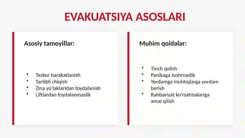 Favqulodda vaziyatlarda aholini evakuatsiya qilish 4