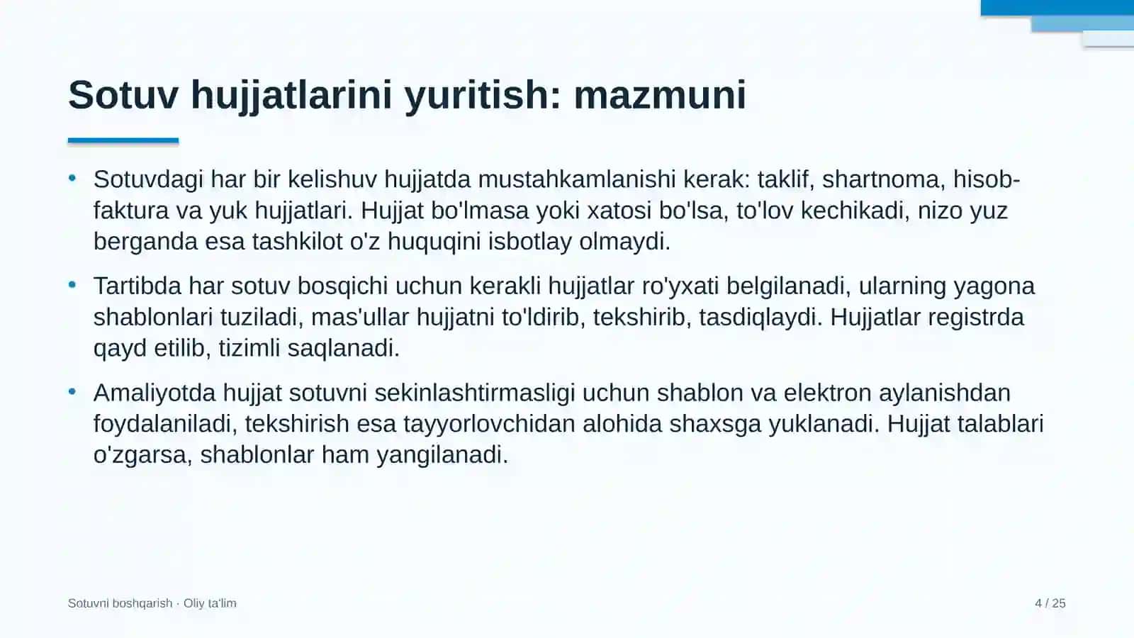 metropolitenda sotuv hujjatlarini yuritish 5503 4