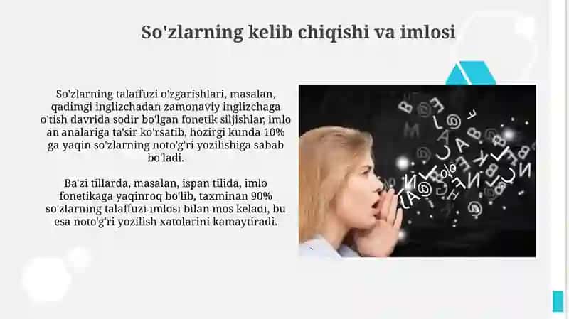 Talaffuzning imloga ta'sirlari 4