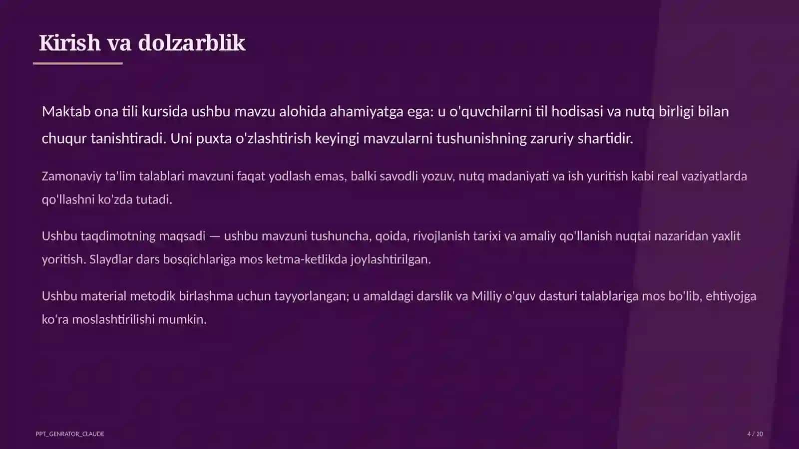 Ona tili (5-11) - metodik birlashma 4