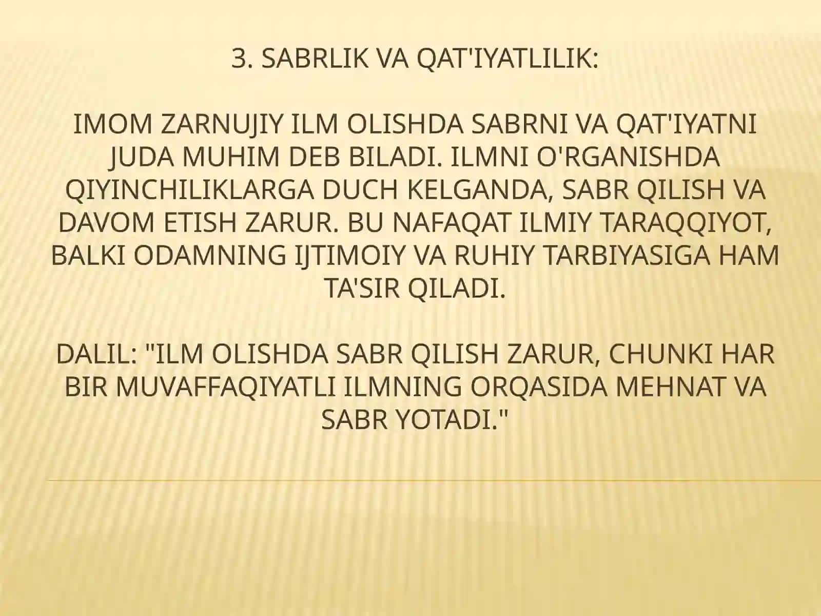 imom zarnujiy hazratlarining ilim olish sirlari asarining tarbiyaviy ahamiyati 4