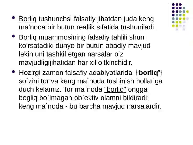 Borliq falsafasi 4