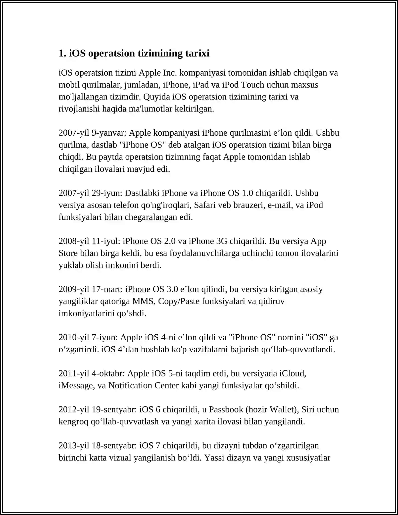 IOS OPERATSION TIZIMI 4