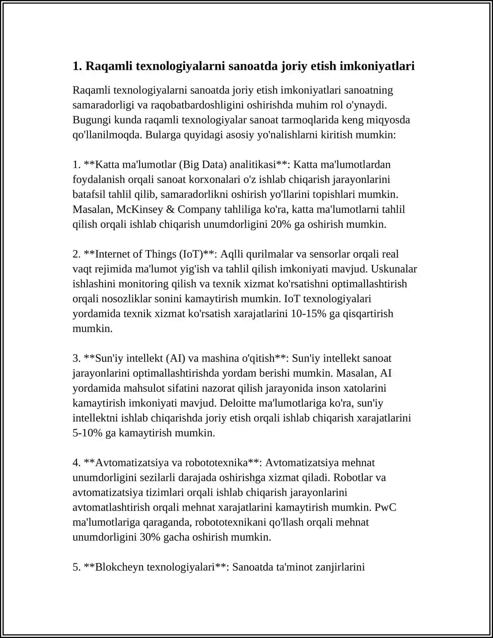 SANOATDA RAQAMLI TEXNOLOGIYALARDAN SAMARALI FOYDALANISH 4