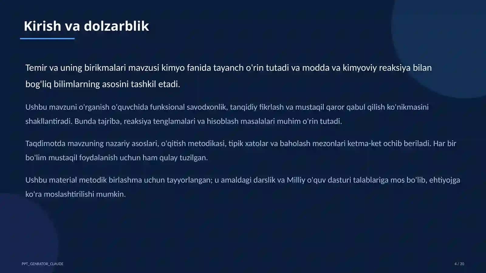 Temir va uning birikmalari (9-sinf) 4