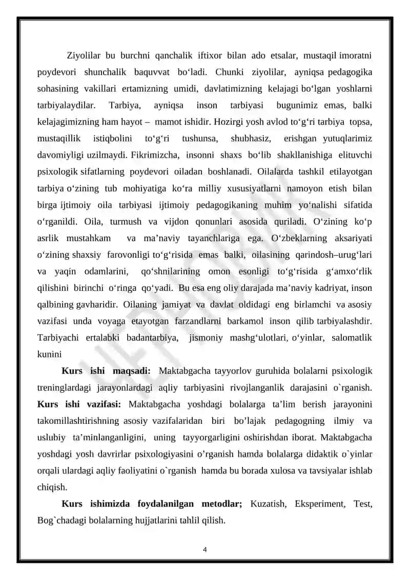 MAKTABGACHA TA’LIM MUASSASALARIDA TAYYORLOV GURUHI BOLALARNING AQLIY RIVOJLANISHIDA PSIXOLOGIK TRENINGLARDAN FOYDALANISH 4