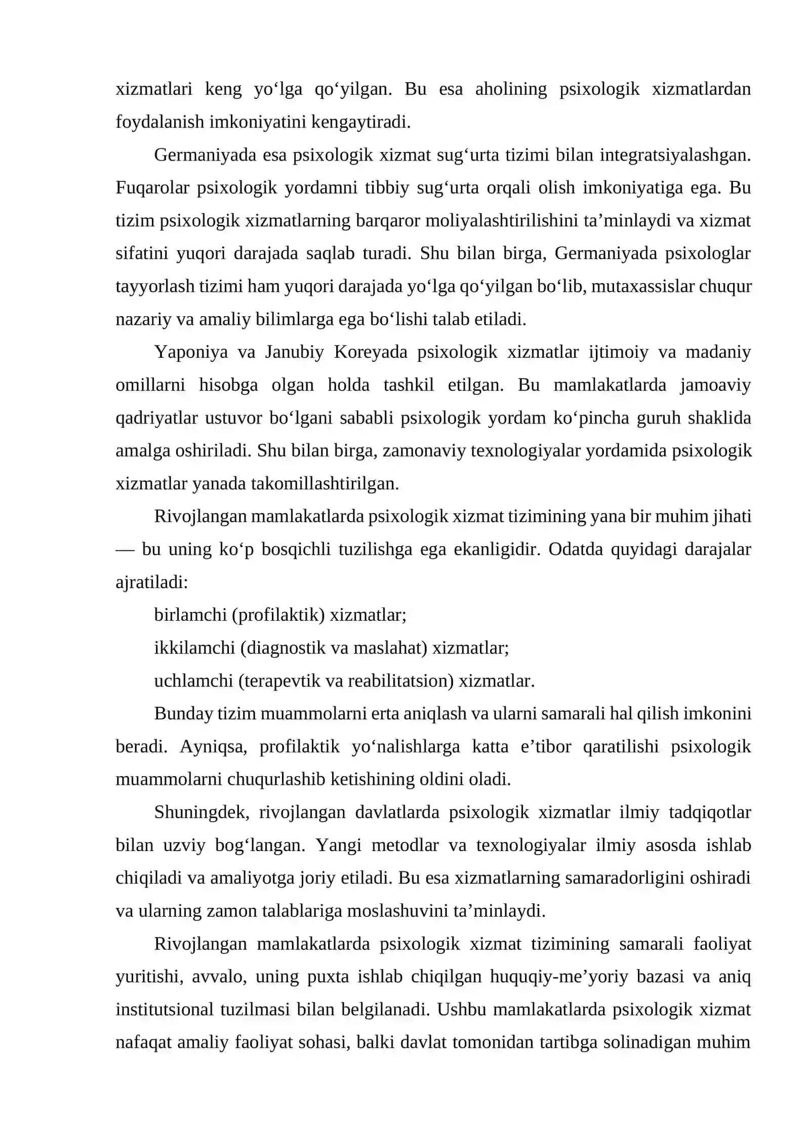 BOSHQA MAMLAKATLARDAGI PSIXOLOGIK XIZMAT TAJRIBALARI 4