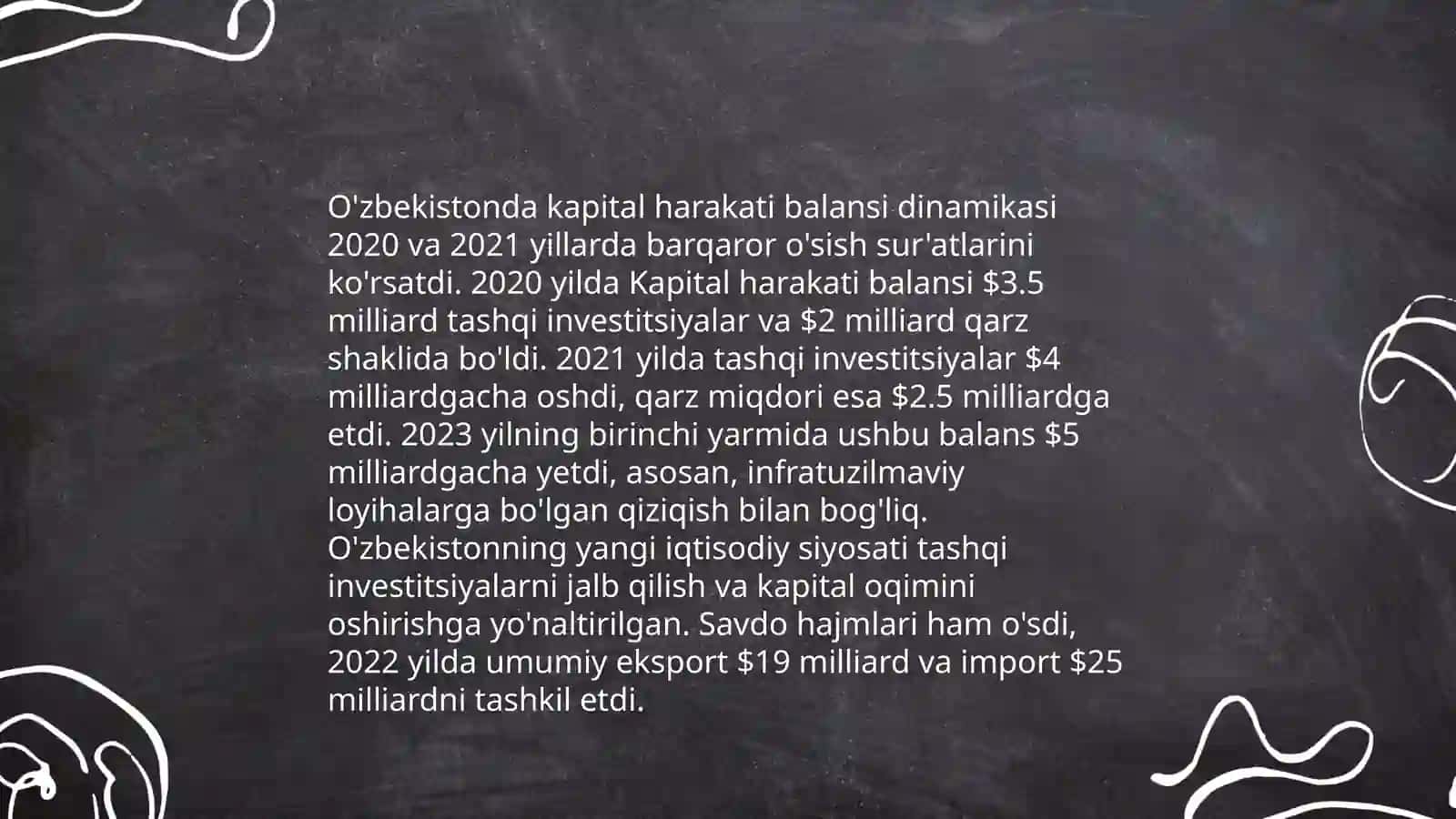 O’zbekistonda kapital harakati hisobi balansi tahlili 4