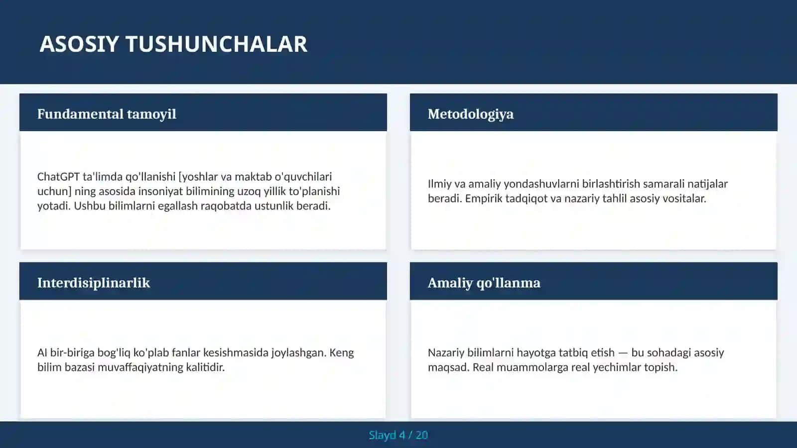 ChatGPT ta'limda qo'llanishi [YOSHLAR VA MAKTAB O'QUVCHILARI UCHUN] 4