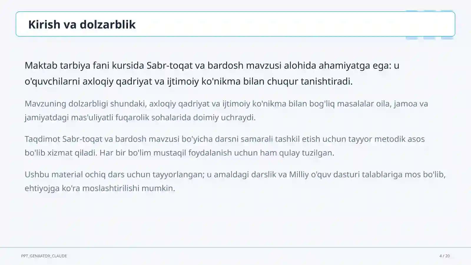 Sabr-toqat va bardosh (5-sinf) 4