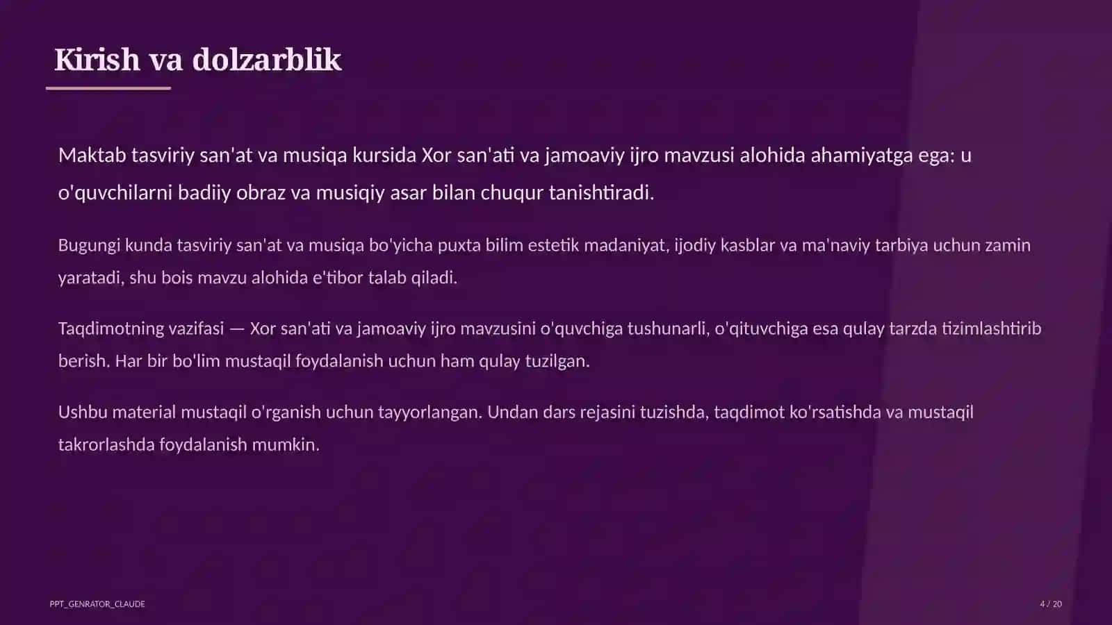 Xor san'ati va jamoaviy ijro (7-sinf) 4