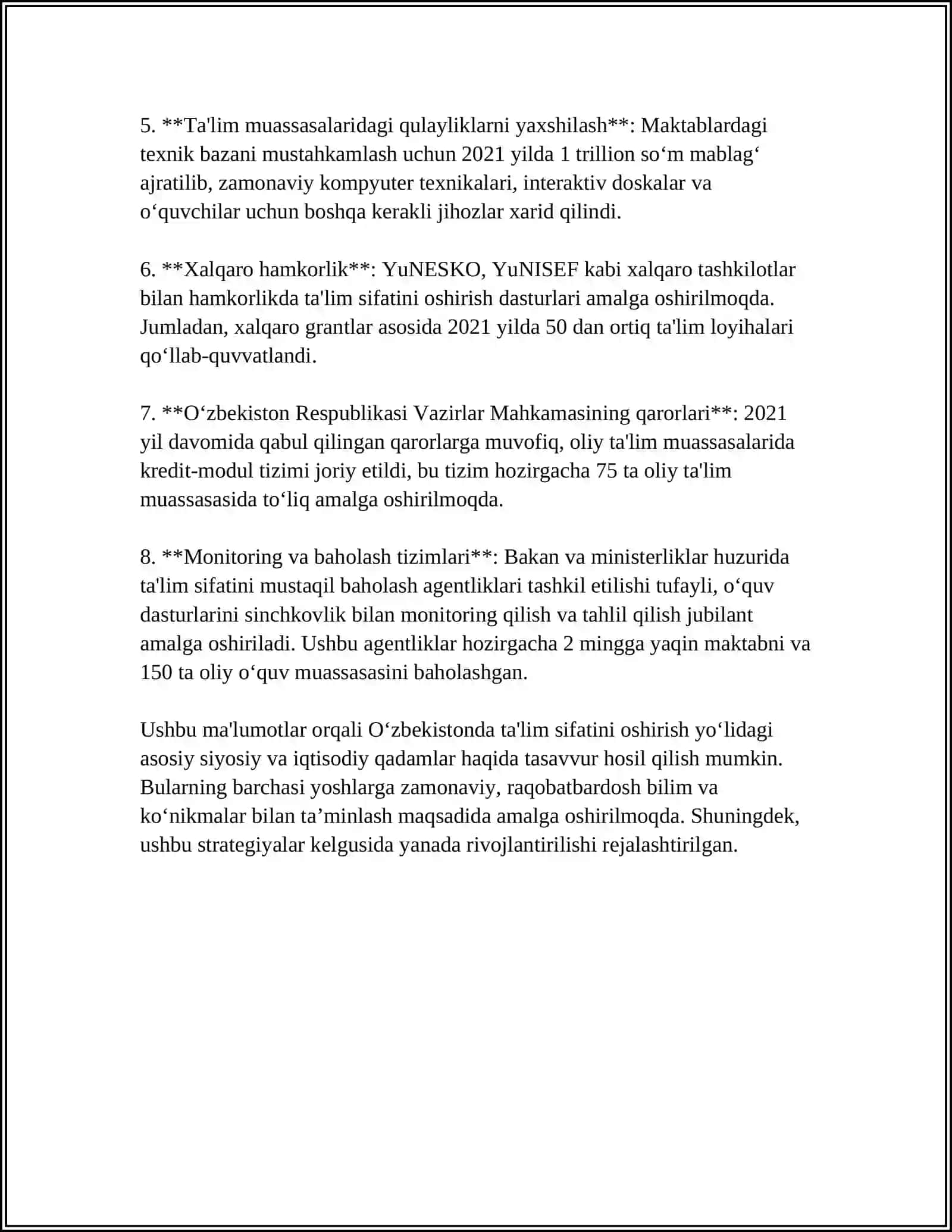 MAKTABGACHA TAʼLIM TASHKILOTLARNING ISH XUJJATLARI 99 BUYRUQ 4