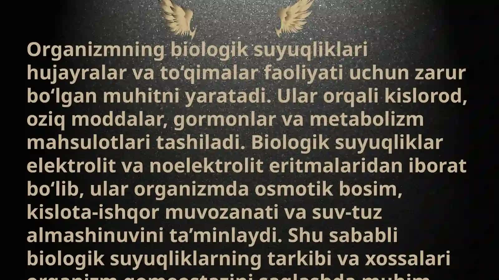 Organizmning biologik suyuqliklari 4