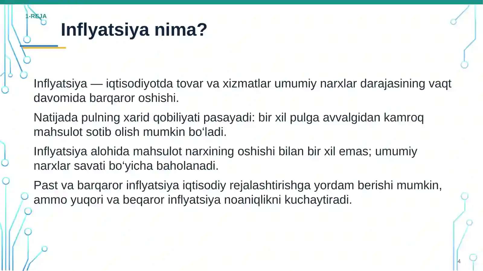 Inflyatsiya va unga qarshi siyosat 4
