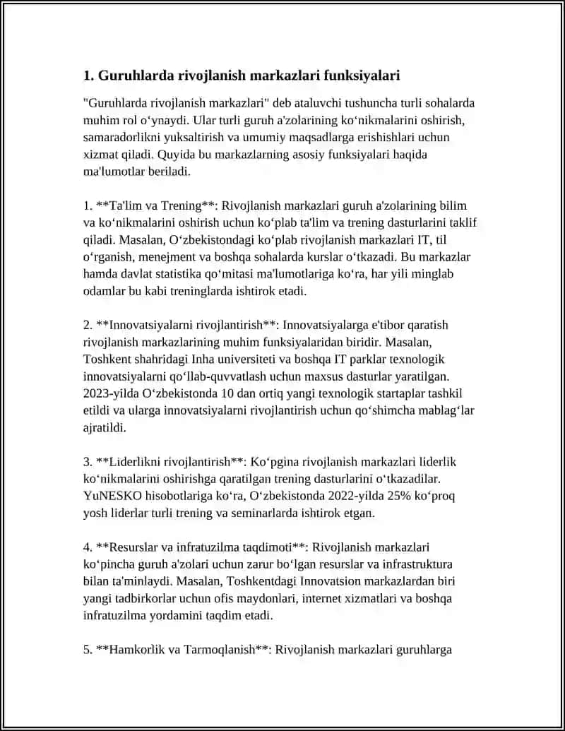 Guruhlarda rivojlanish markazlari 4