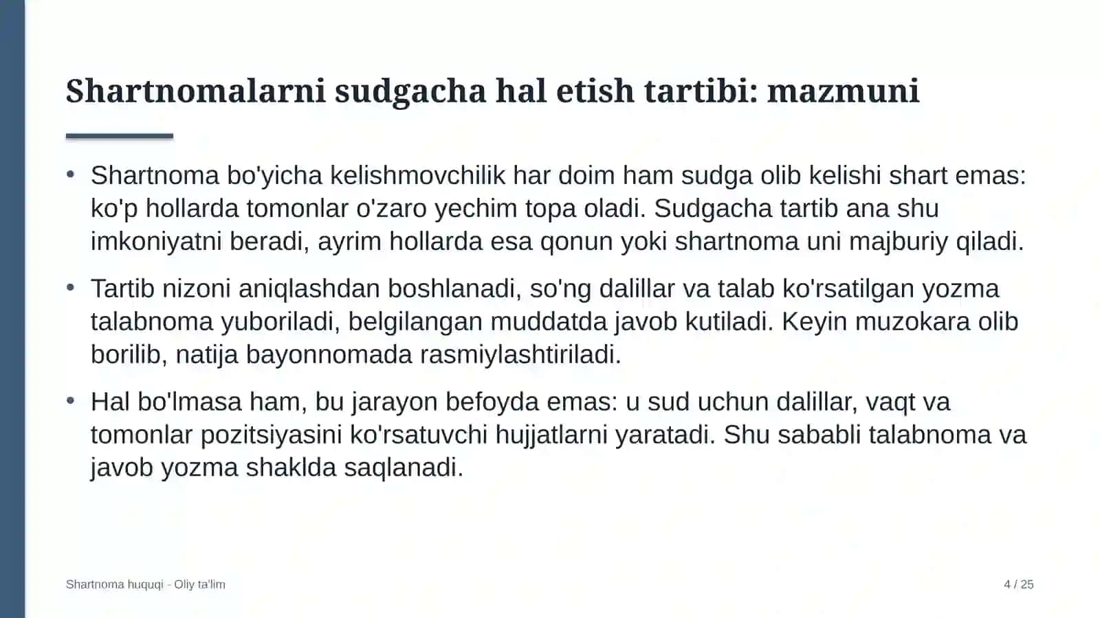 marosim xizmatlarida shartnomalarni sudgacha hal etish tartibi 3884 4